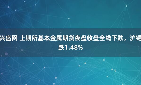 兴盛网 上期所基本金属期货夜盘收盘全线下跌，沪锡跌1.48%